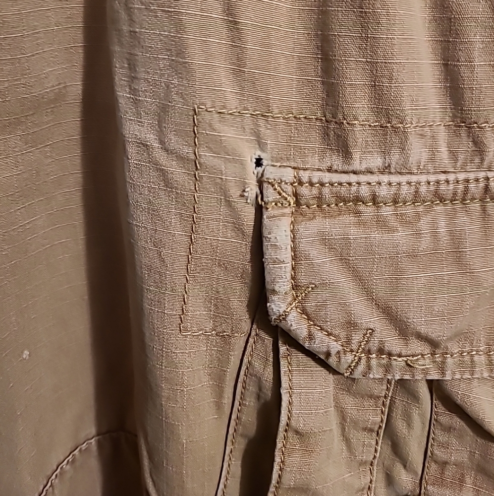 Faded Glory Men's Cargo Pocket Shorts Khaki Tan Size 34 - Picture 2 of 7
